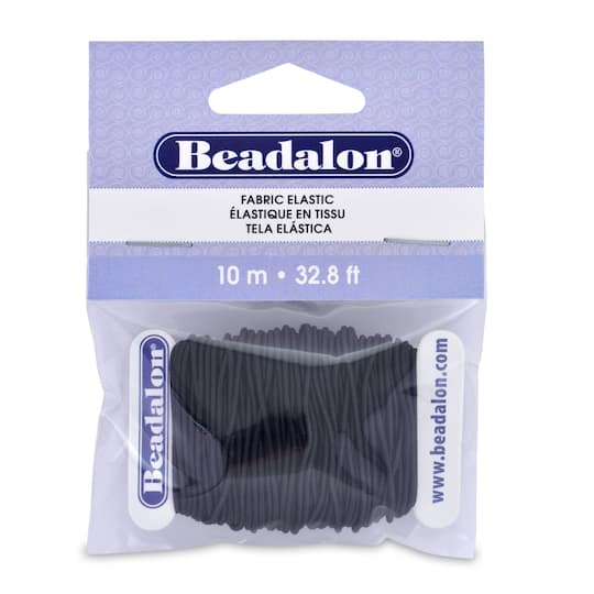 Beadalon&#xAE; Black Fabric Elastic Cord, 1mm